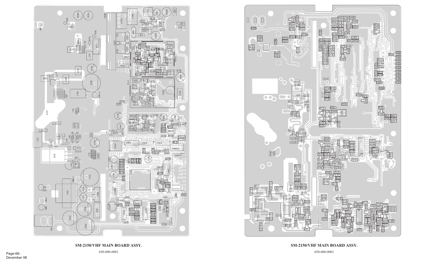 Sm-2150/vhf main board assy | Maxon Telecom FM Mobile radio SM-2000 User Manual | Page 70 / 74
