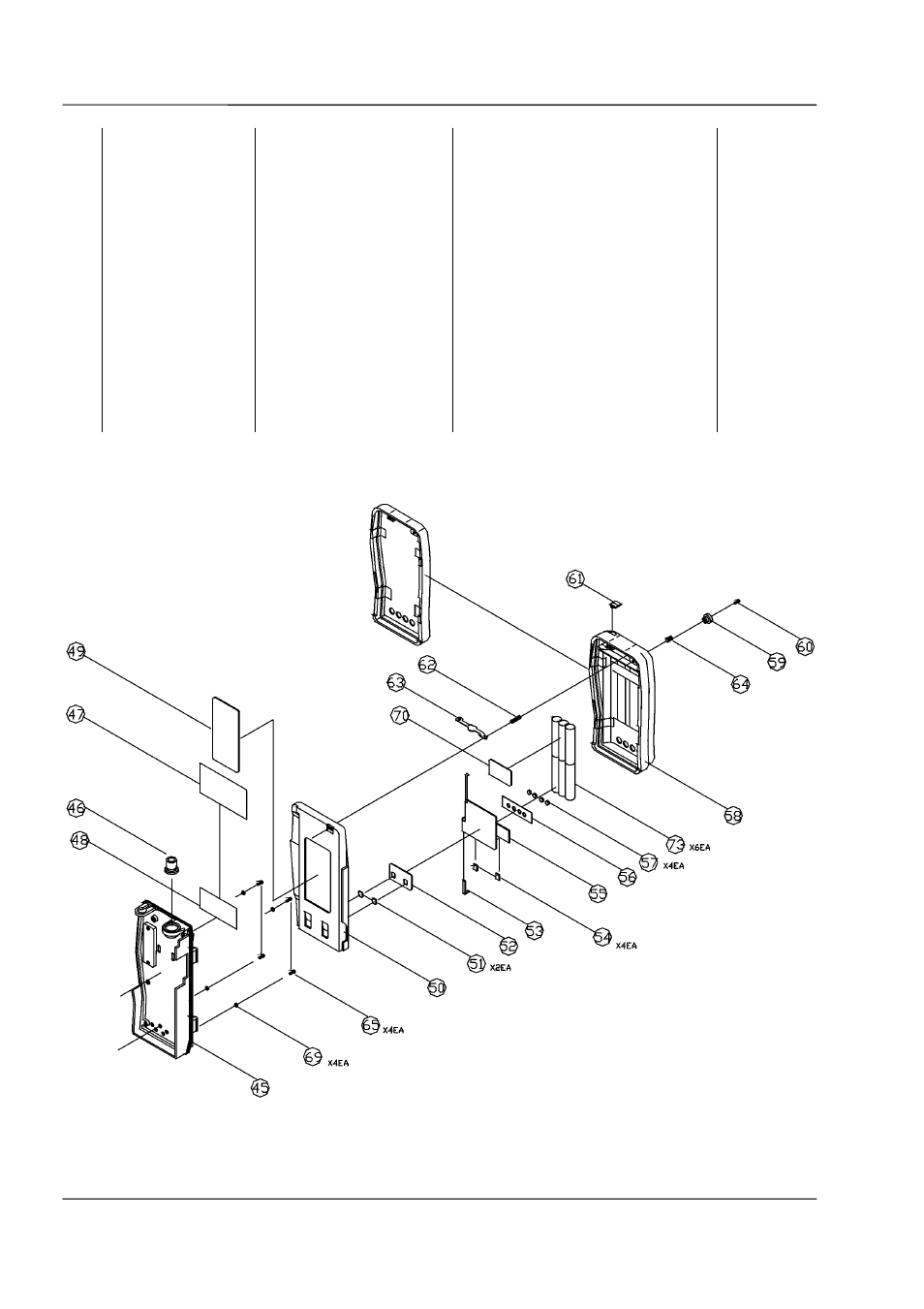 Figure 8-3 – exploded mechanical drawing 3 -6 | Maxon Telecom SP210 User Manual | Page 56 / 95