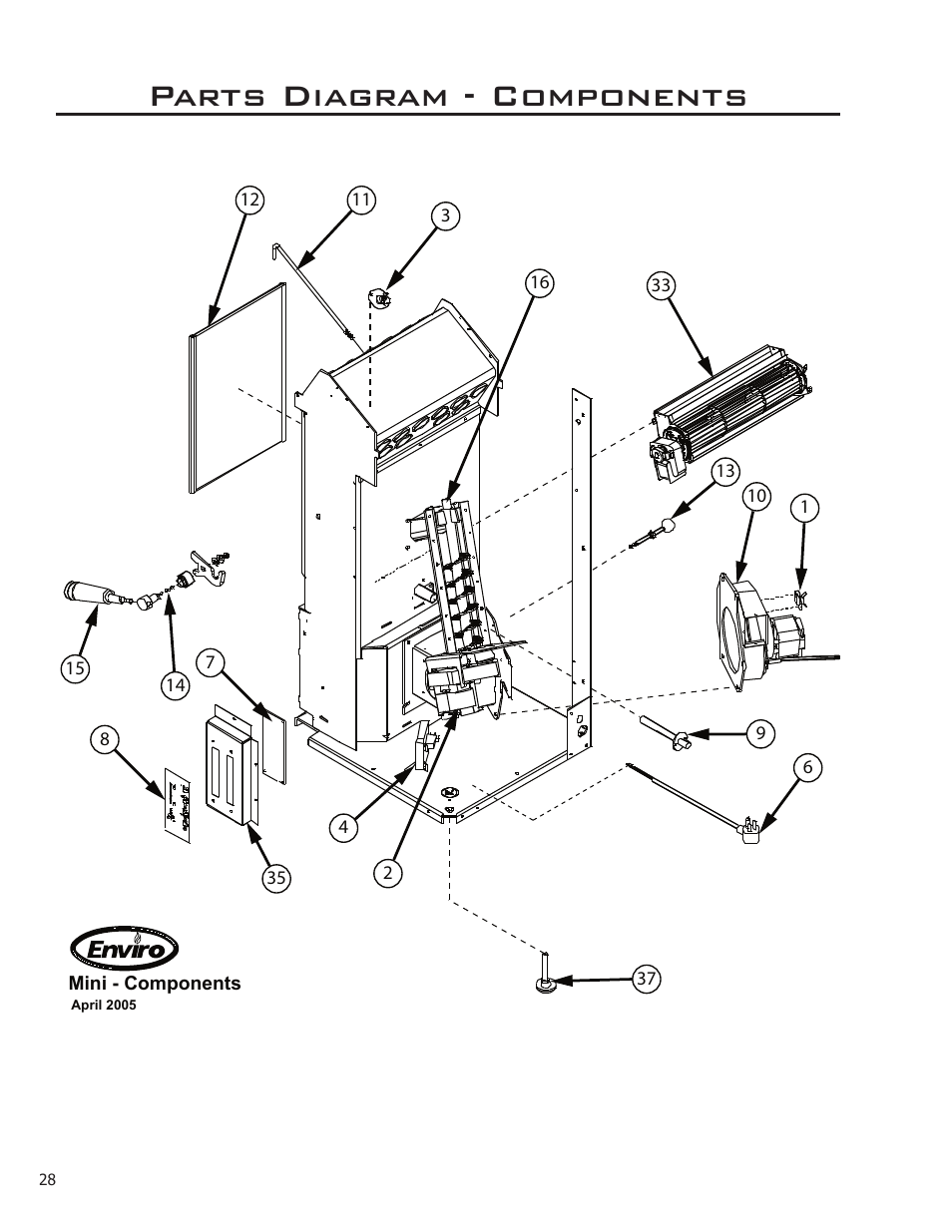 Parts diagram - components | Mega Catch Mini User Manual | Page 28 / 31