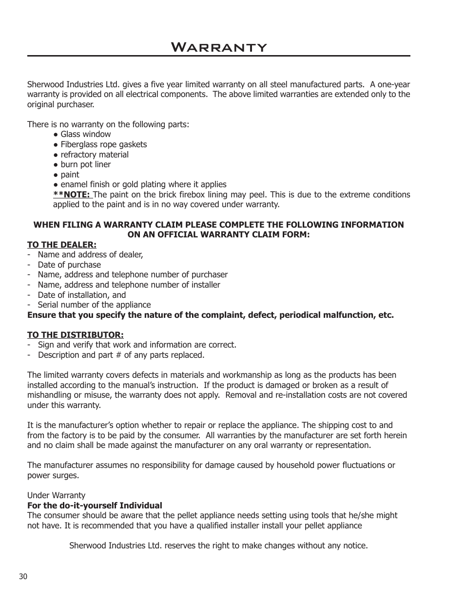 Warranty | Mega Catch Mini User Manual | Page 30 / 31