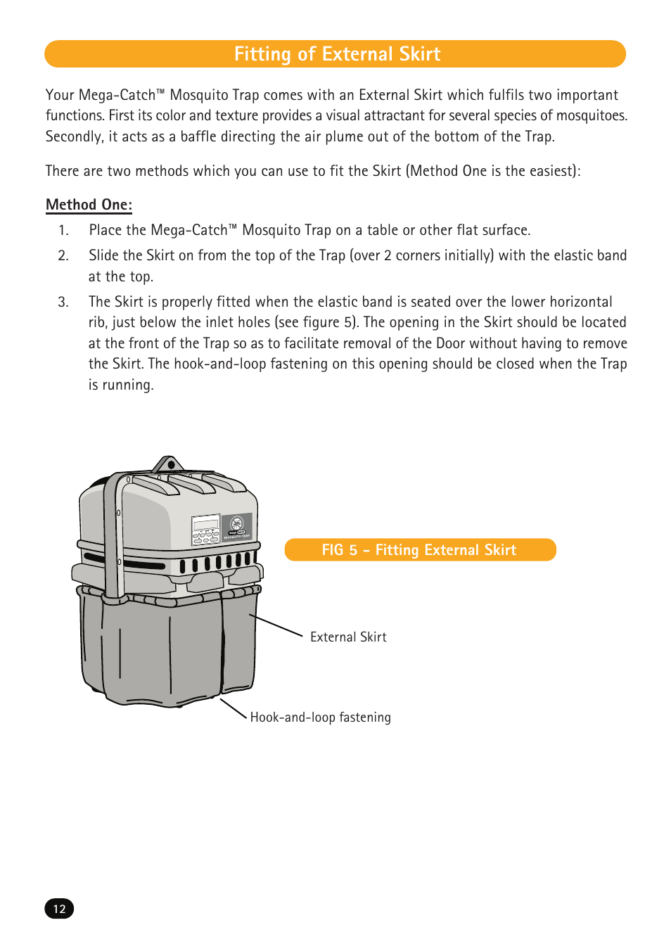 Fitting of external skirt | Mega Catch Premier MCP800 User Manual | Page 14 / 26