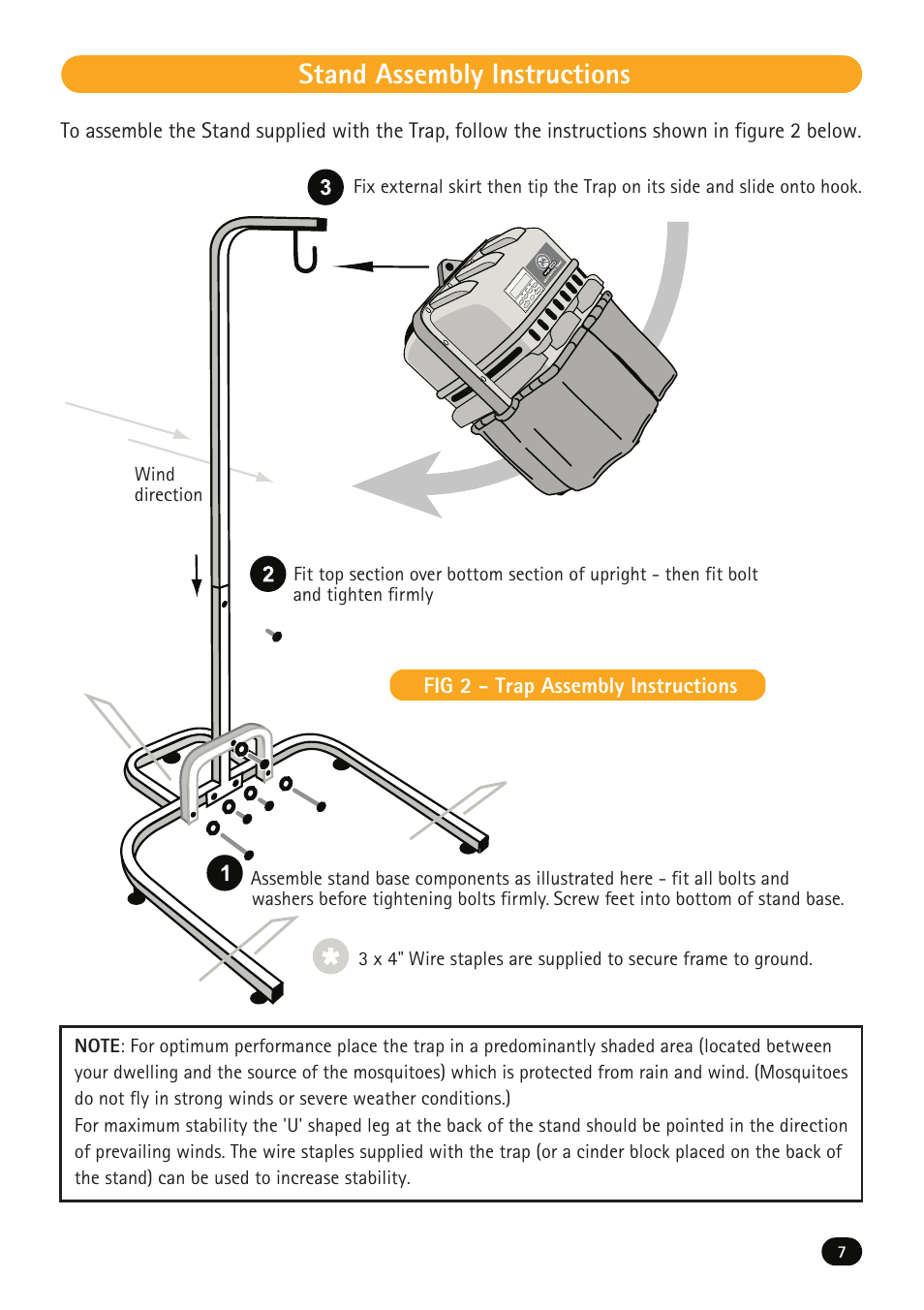 Stand assembly instructions | Mega Catch Premier MCP800 User Manual | Page 9 / 26