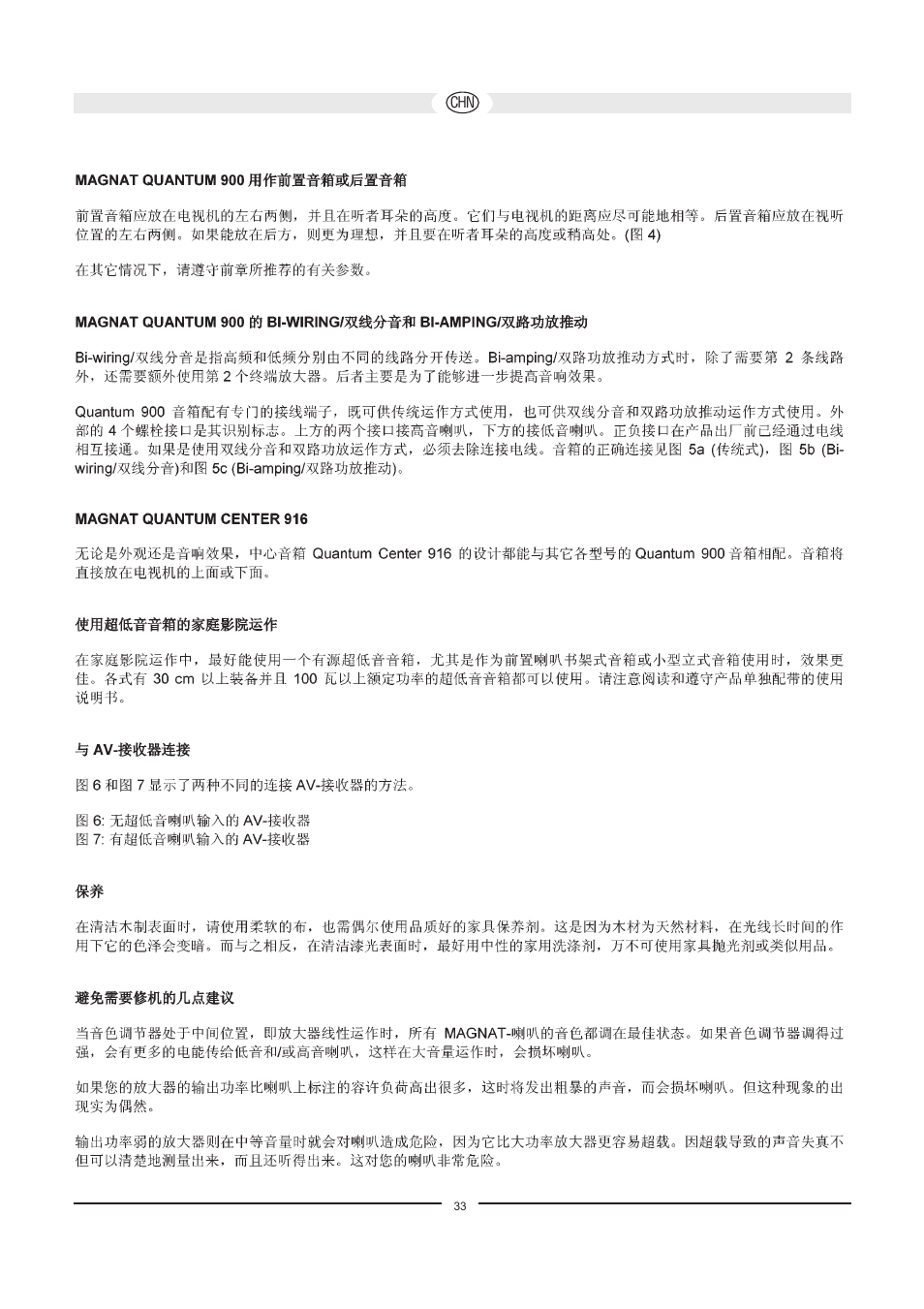 Magnat Audio Quantum Center 916 User Manual | Page 33 / 47