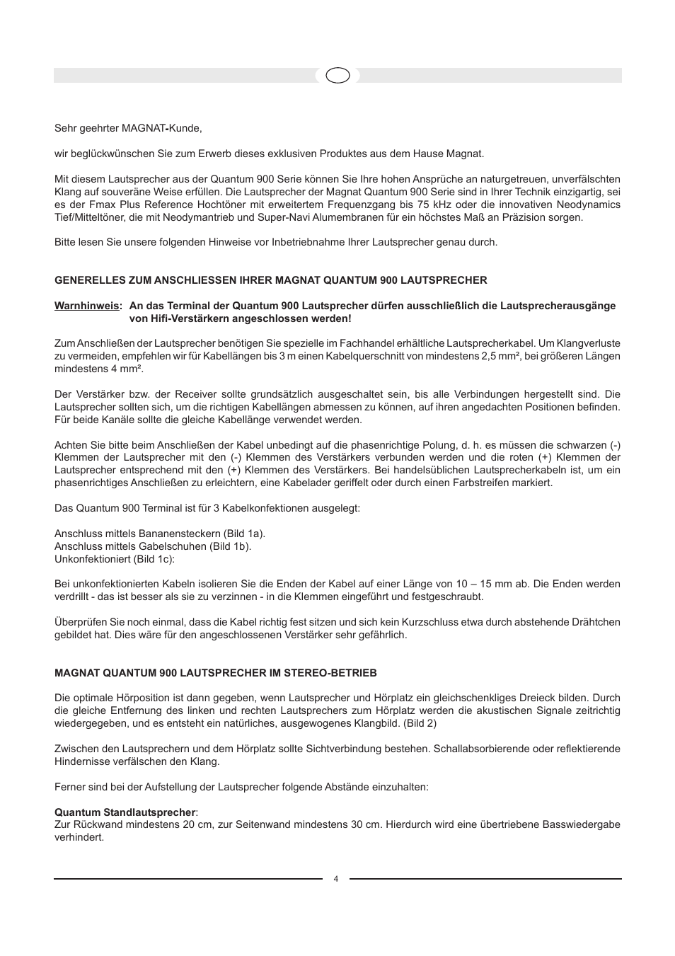 Magnat Audio Quantum Center 916 User Manual | Page 4 / 47
