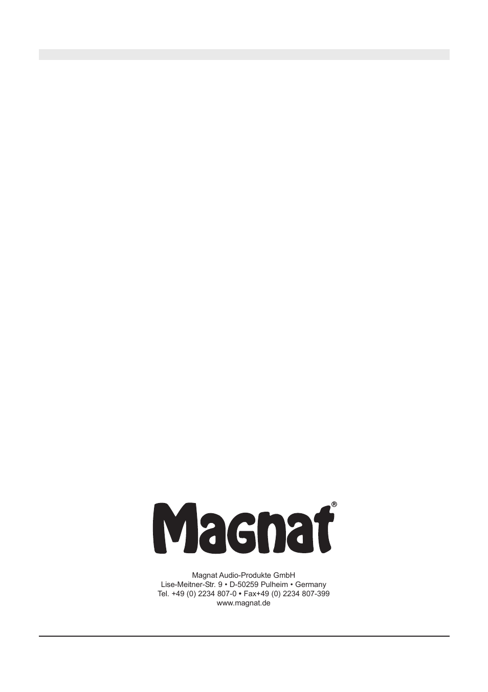 Magnat Audio Quantum Center 916 User Manual | Page 47 / 47