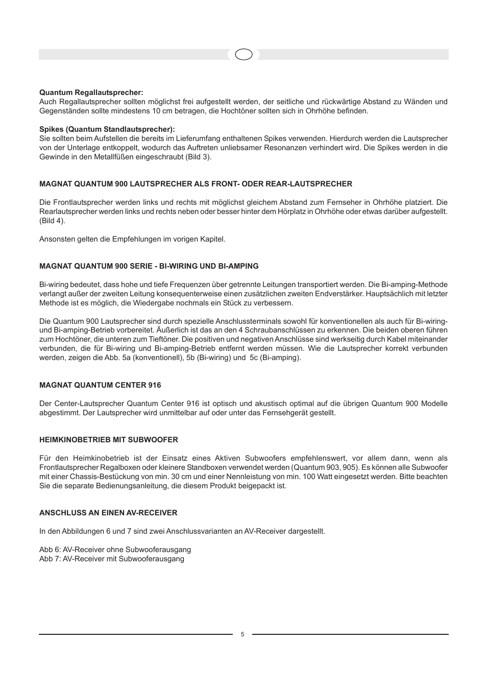 Magnat Audio Quantum Center 916 User Manual | Page 5 / 47