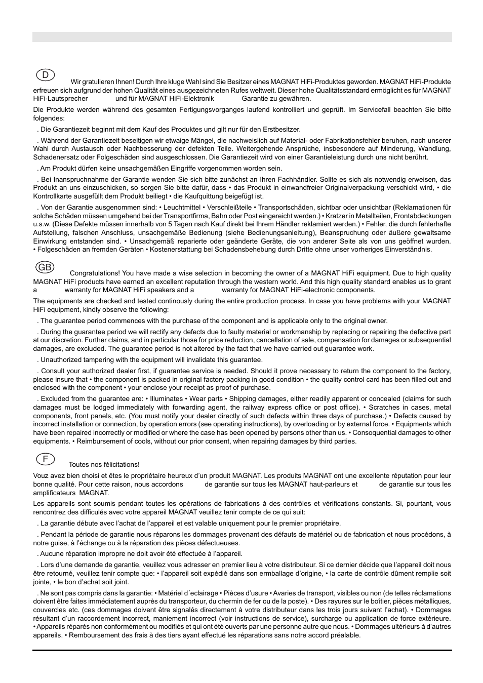 Dgb f | Magnat Audio Quantum 630A User Manual | Page 30 / 32