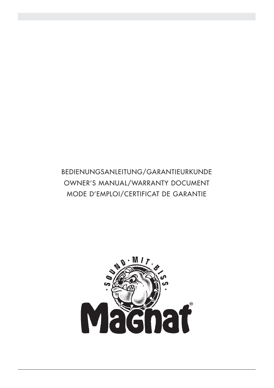 Magnat Audio Xcess 213 User Manual | 43 pages