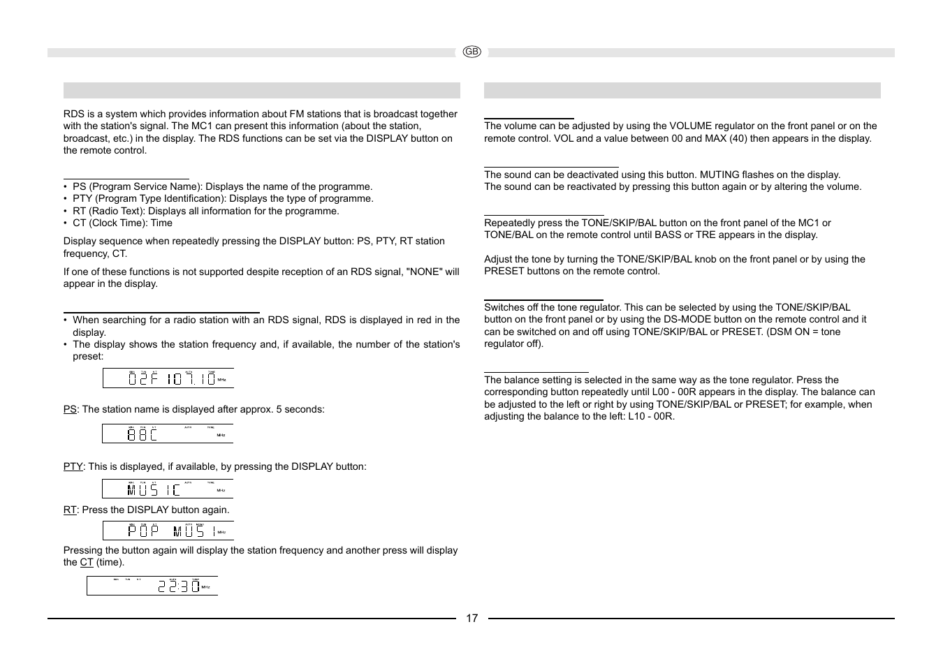 Magnat Audio MC 1 User Manual | Page 17 / 52