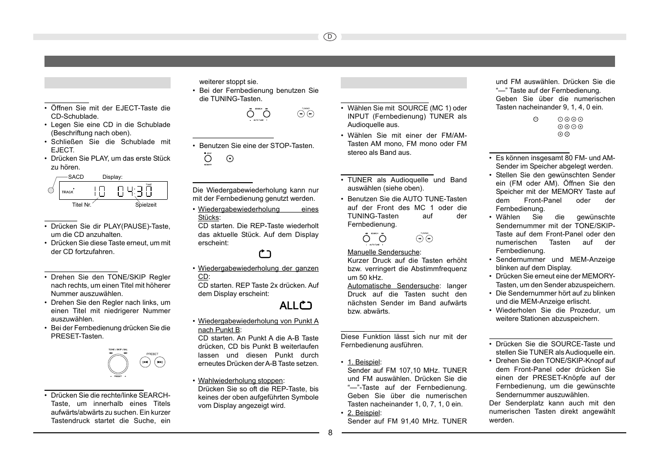 Magnat Audio MC 1 User Manual | Page 8 / 52
