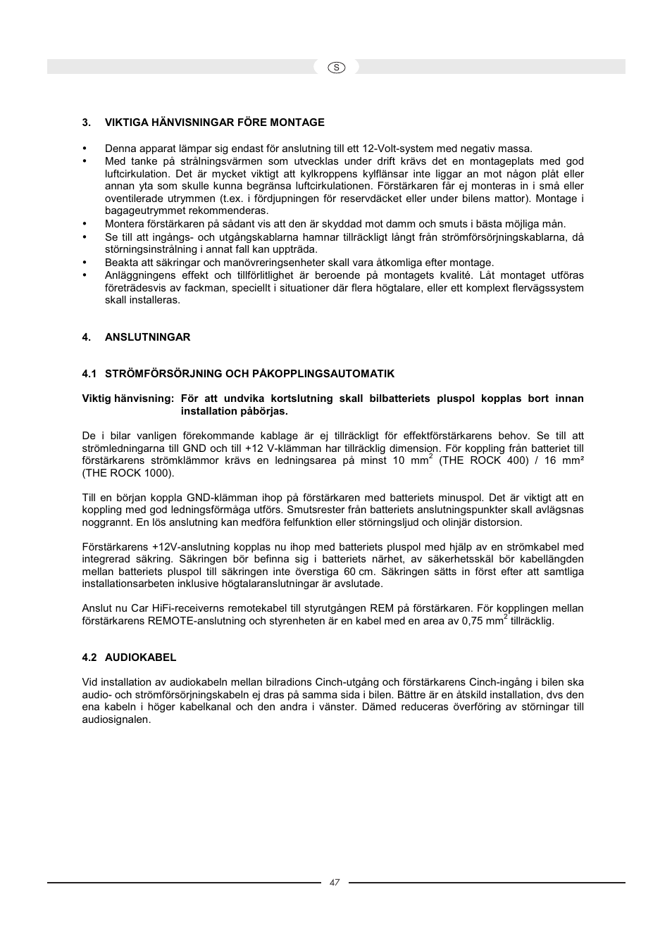 Magnat Audio 400 / 1000 User Manual | Page 47 / 72