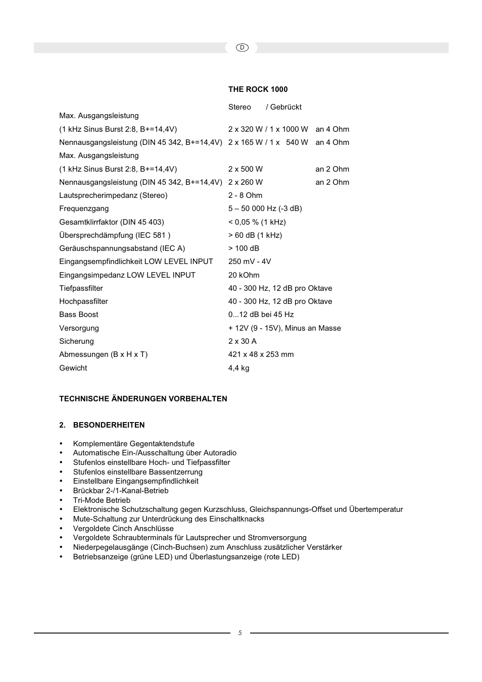 Magnat Audio 400 / 1000 User Manual | Page 5 / 72
