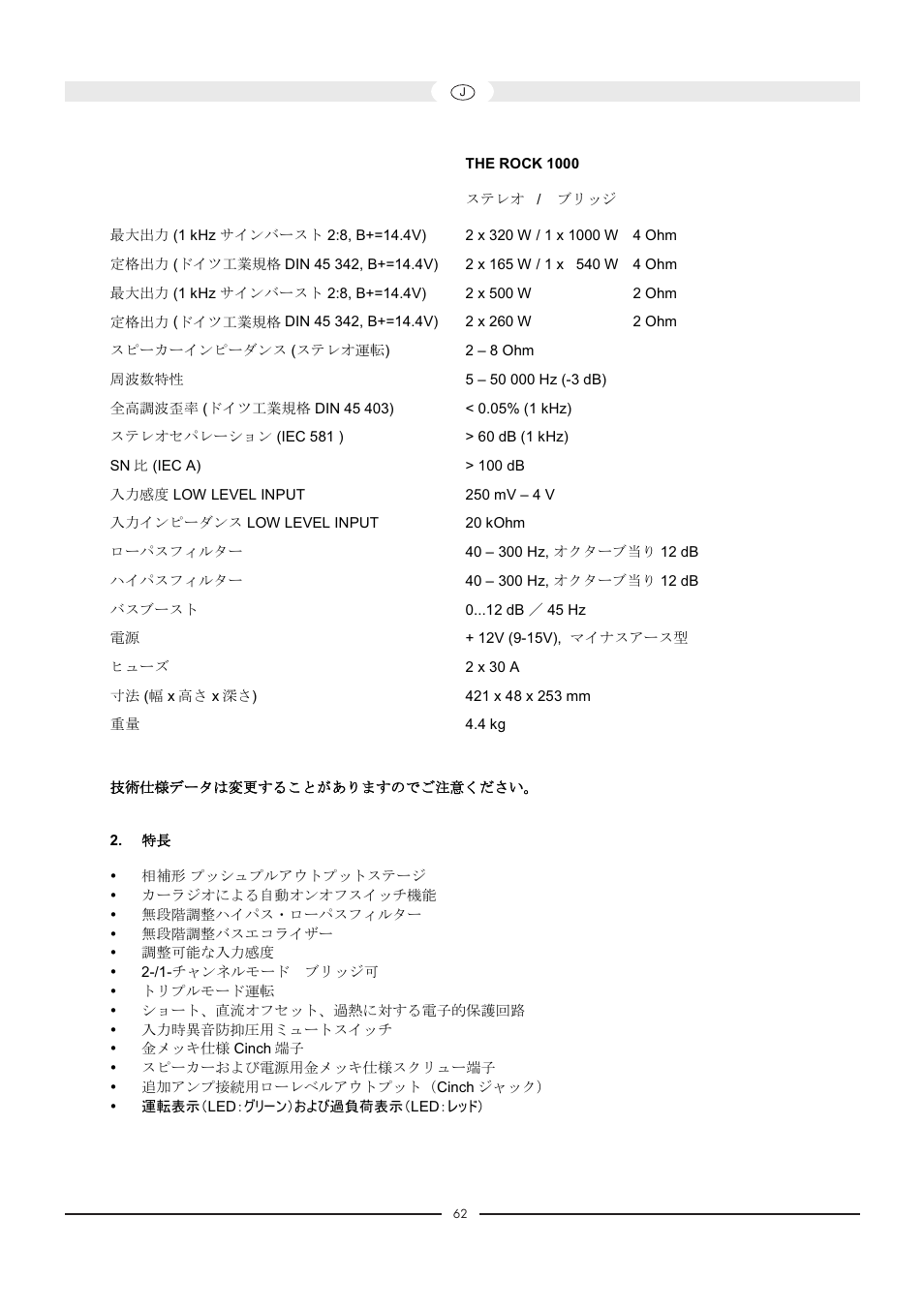 Magnat Audio 400 / 1000 User Manual | Page 62 / 72