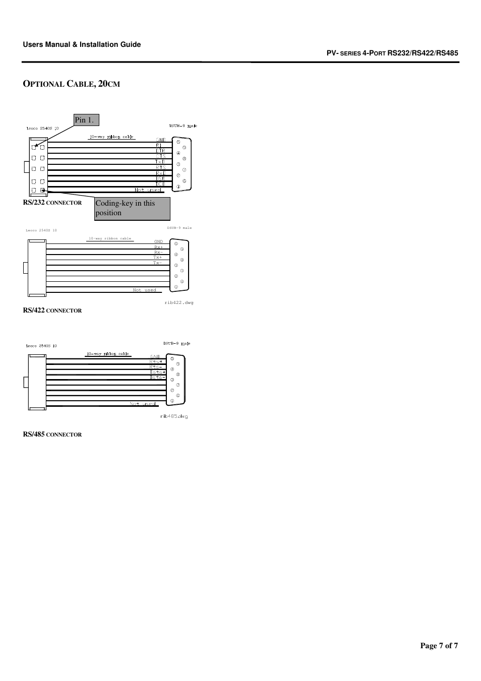 Micro Technic Micronix RS485 User Manual | Page 7 / 7