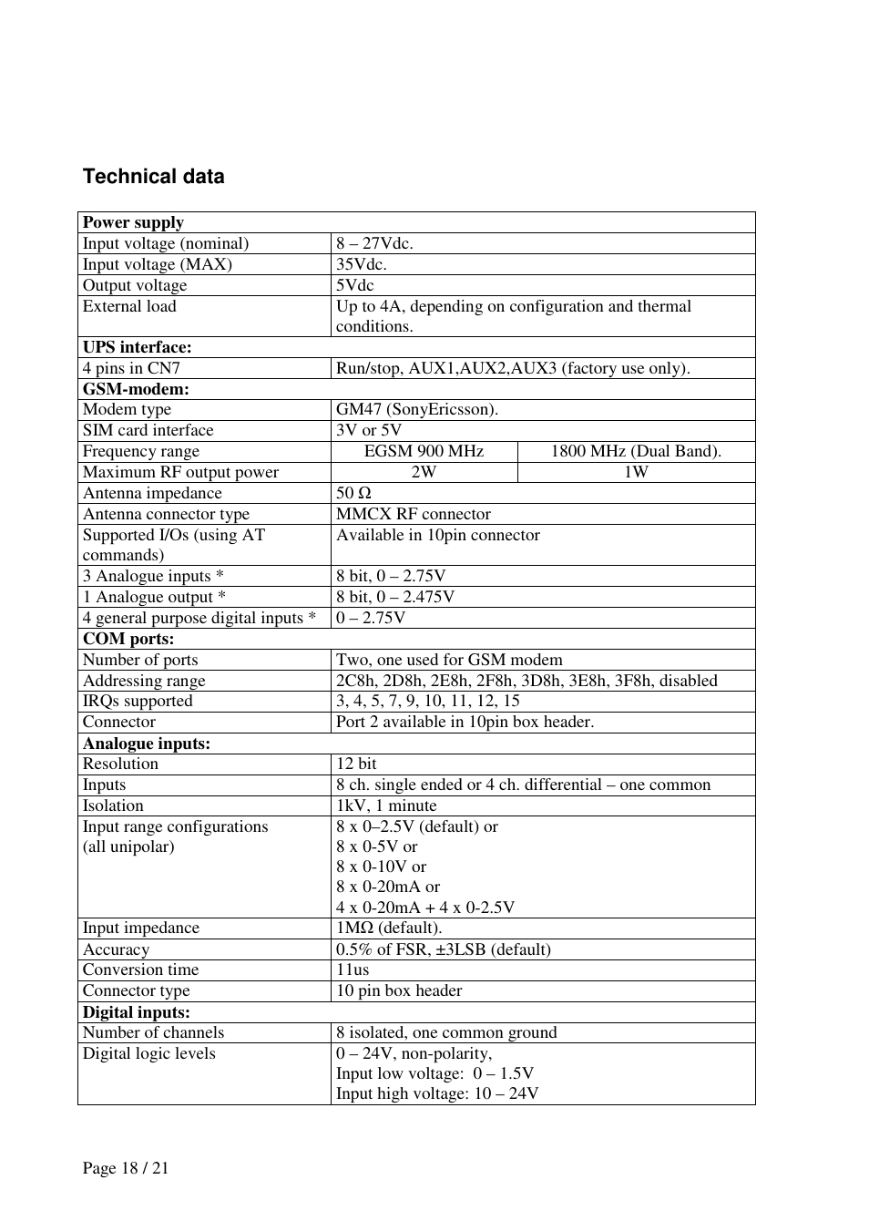 Micro Technic Micronix 1800 Series User Manual | Page 18 / 21