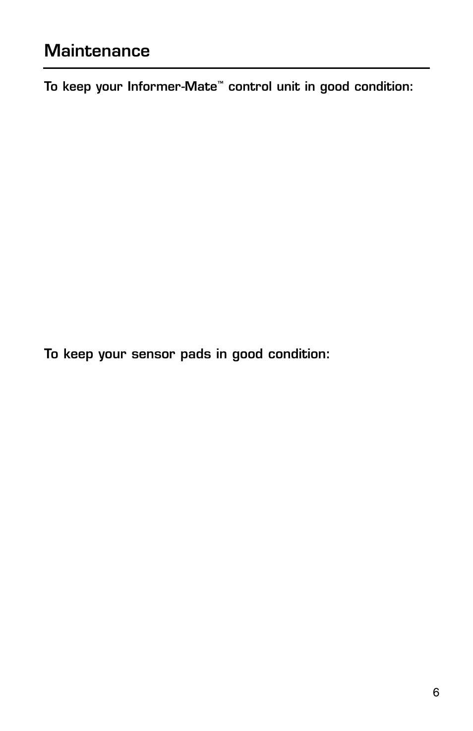 Maintenance | Micro Technic INFORMER-MATE 81781 User Manual | Page 9 / 12