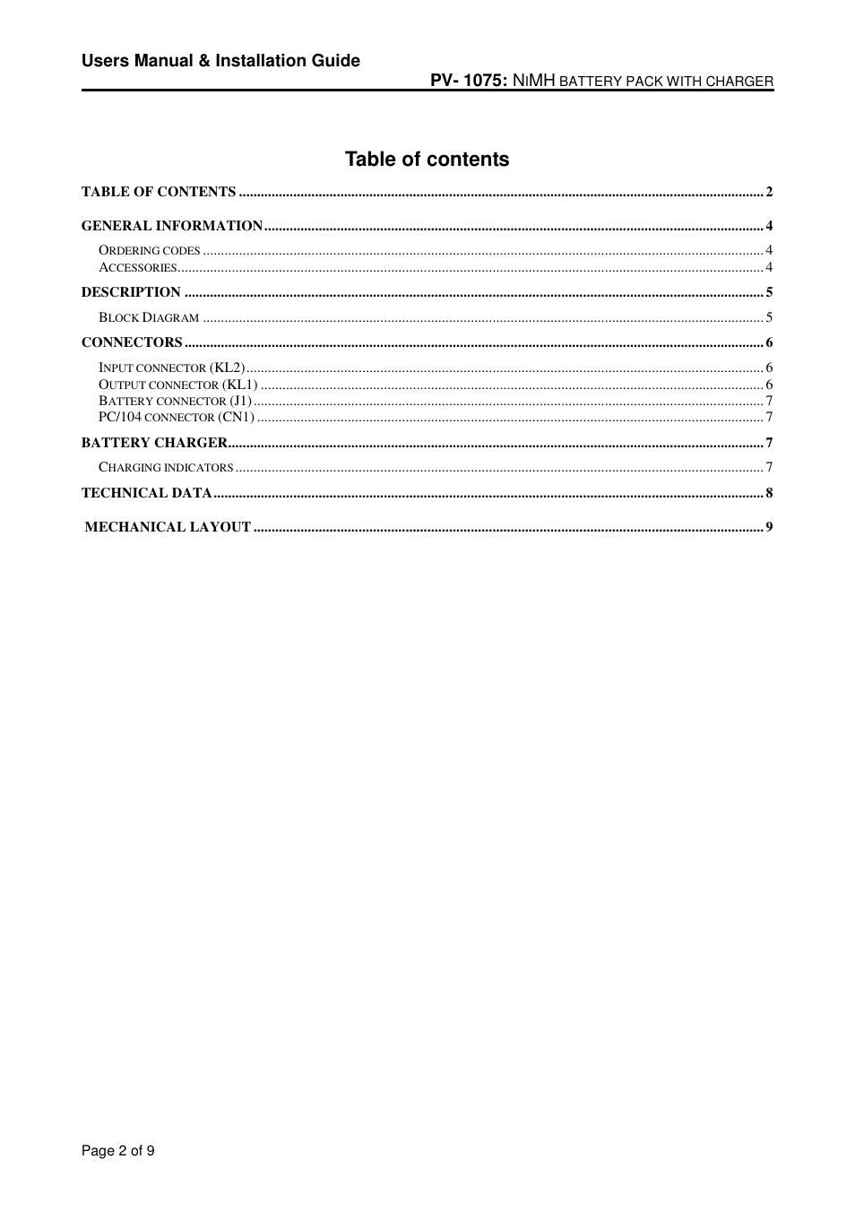 Micro Technic Micronix PC/104 PV-1075-CAR User Manual | Page 2 / 9