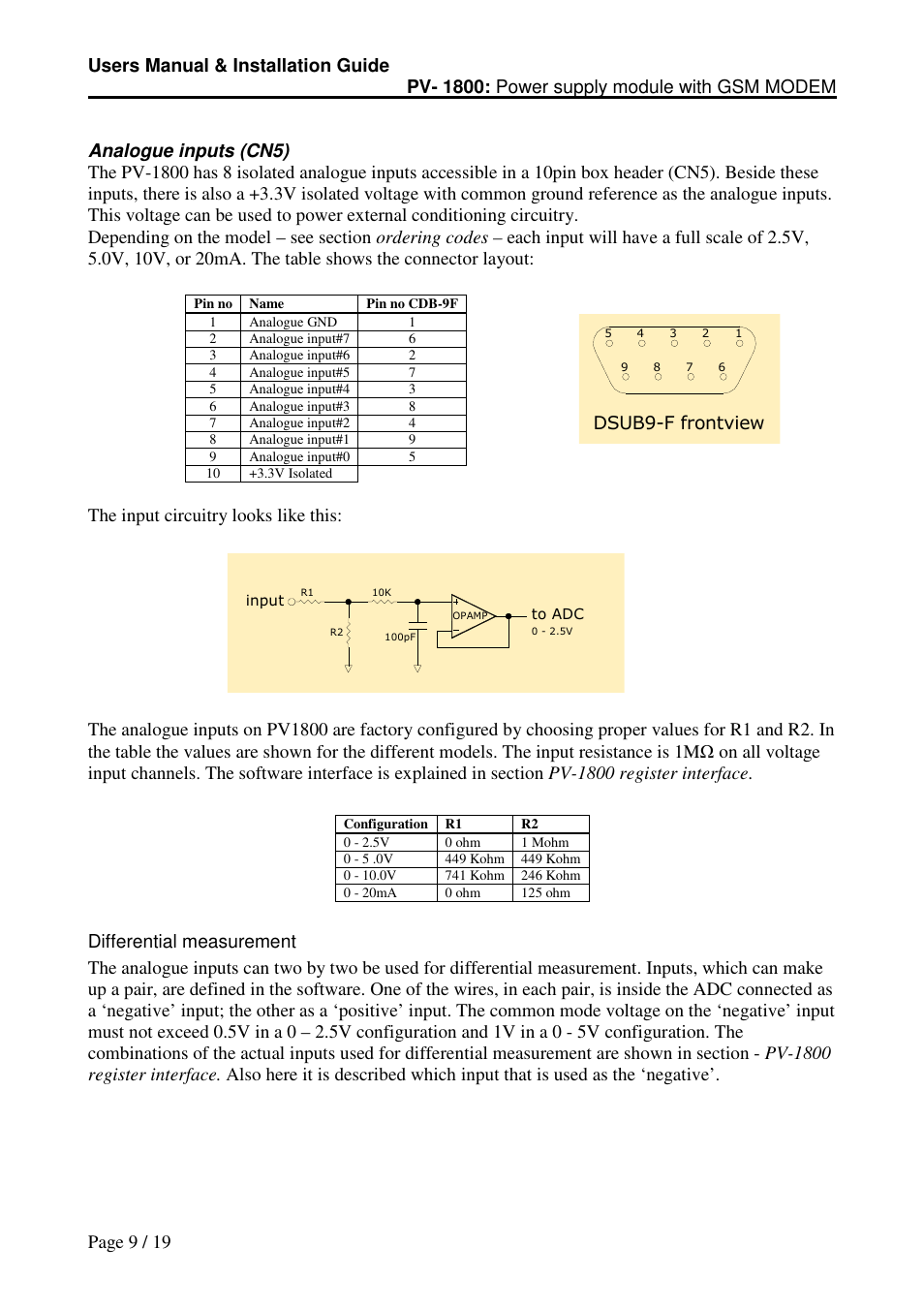 Micro Technic PV-1800 User Manual | Page 9 / 19