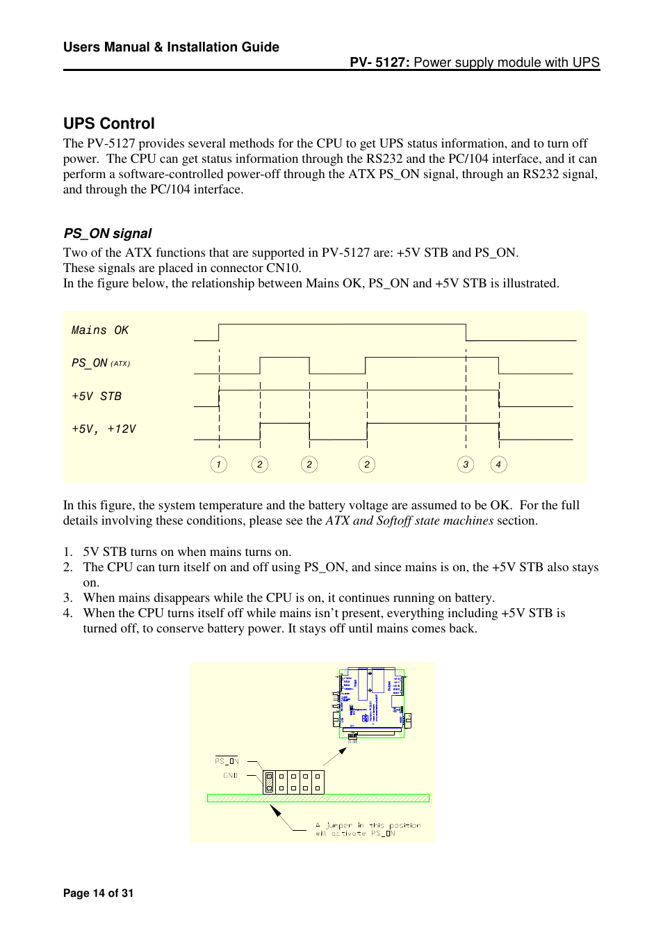 Ups control | Micro Technic Micronix PV-5127 User Manual | Page 14 / 31