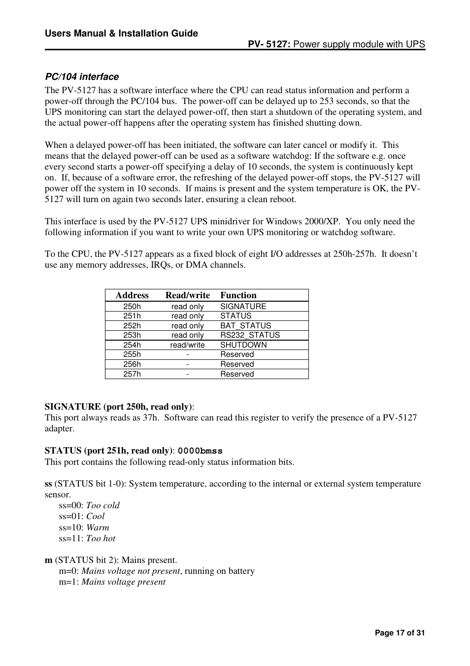 Micro Technic Micronix PV-5127 User Manual | Page 17 / 31