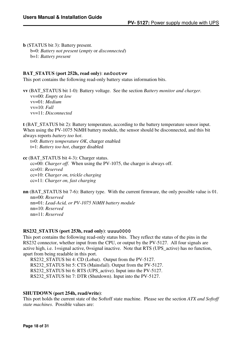 Micro Technic Micronix PV-5127 User Manual | Page 18 / 31