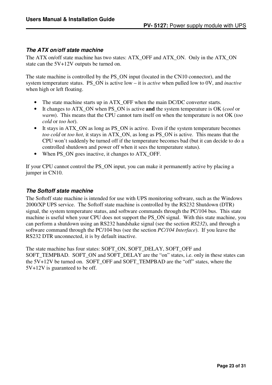 Micro Technic Micronix PV-5127 User Manual | Page 23 / 31