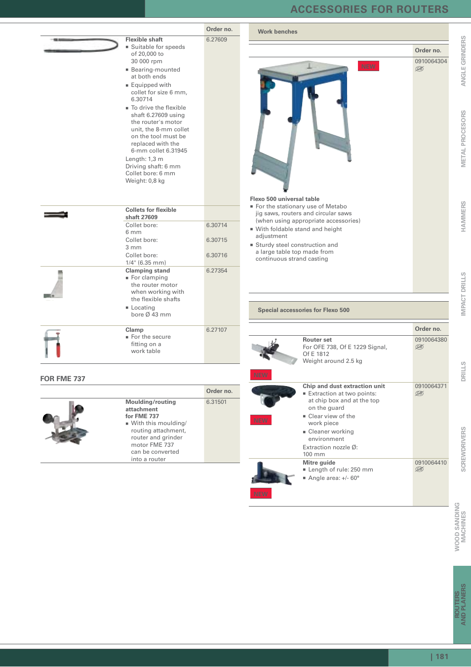 Accessories for routers | Metabo Routers and Planers User Manual | Page 6 / 12
