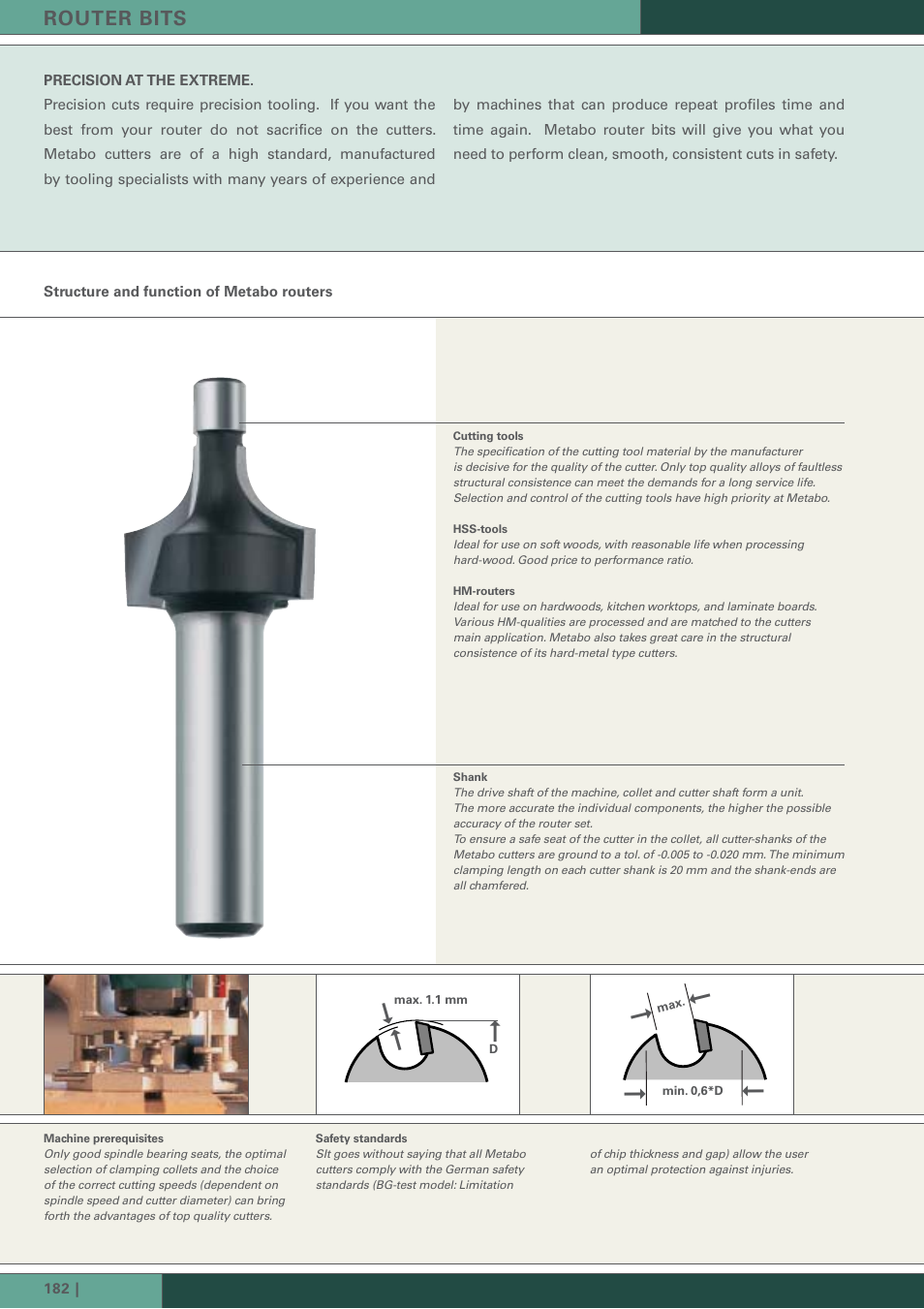 Router bits | Metabo Routers and Planers User Manual | Page 7 / 12