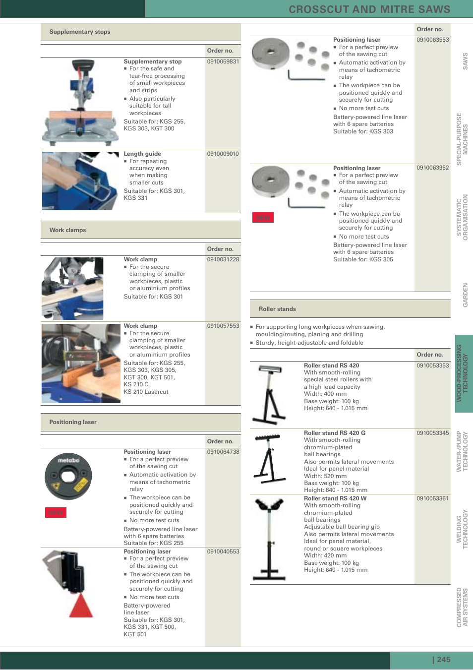 Crosscut and mitre saws | Metabo BW 600 User Manual | Page 13 / 14