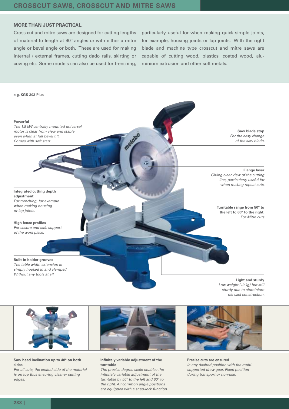 Crosscut saws, crosscut and mitre saws | Metabo BW 600 User Manual | Page 6 / 14