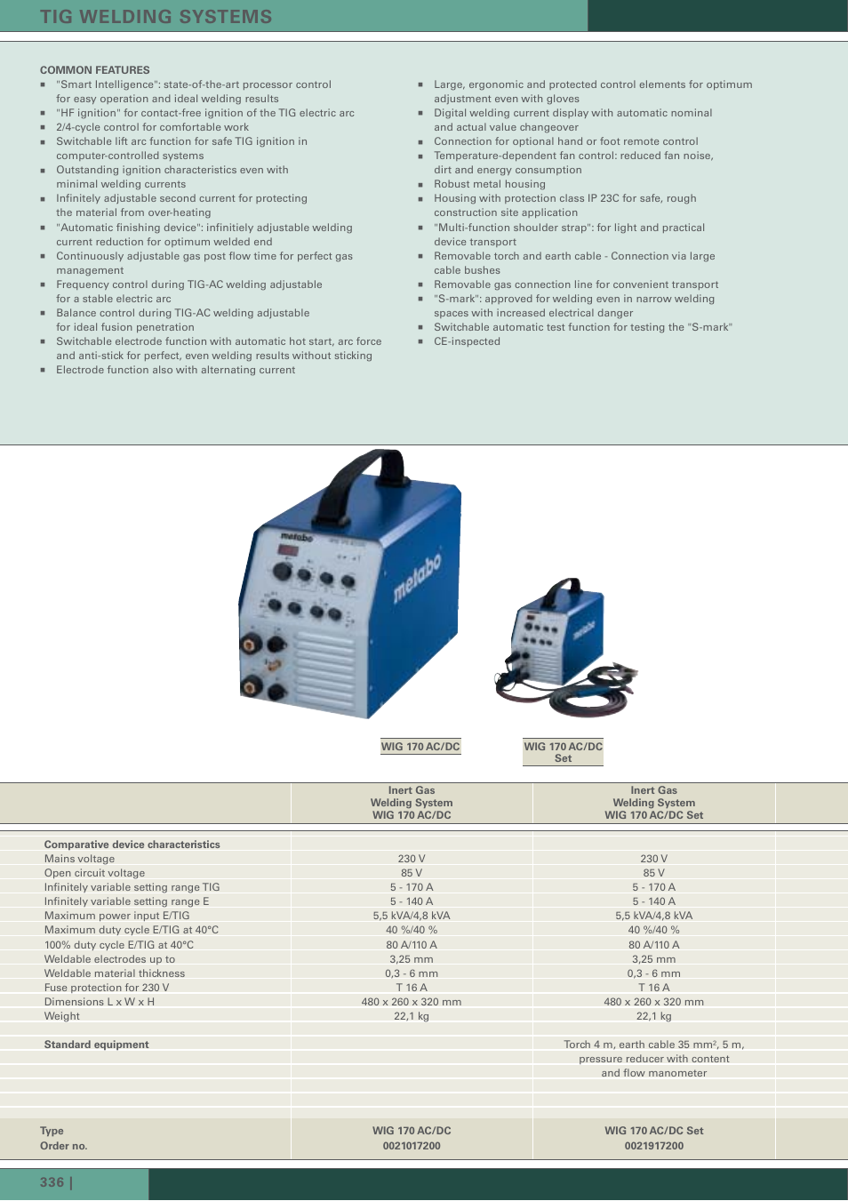 Tig welding systems | Metabo TIG 170 AC/DC User Manual | Page 3 / 14