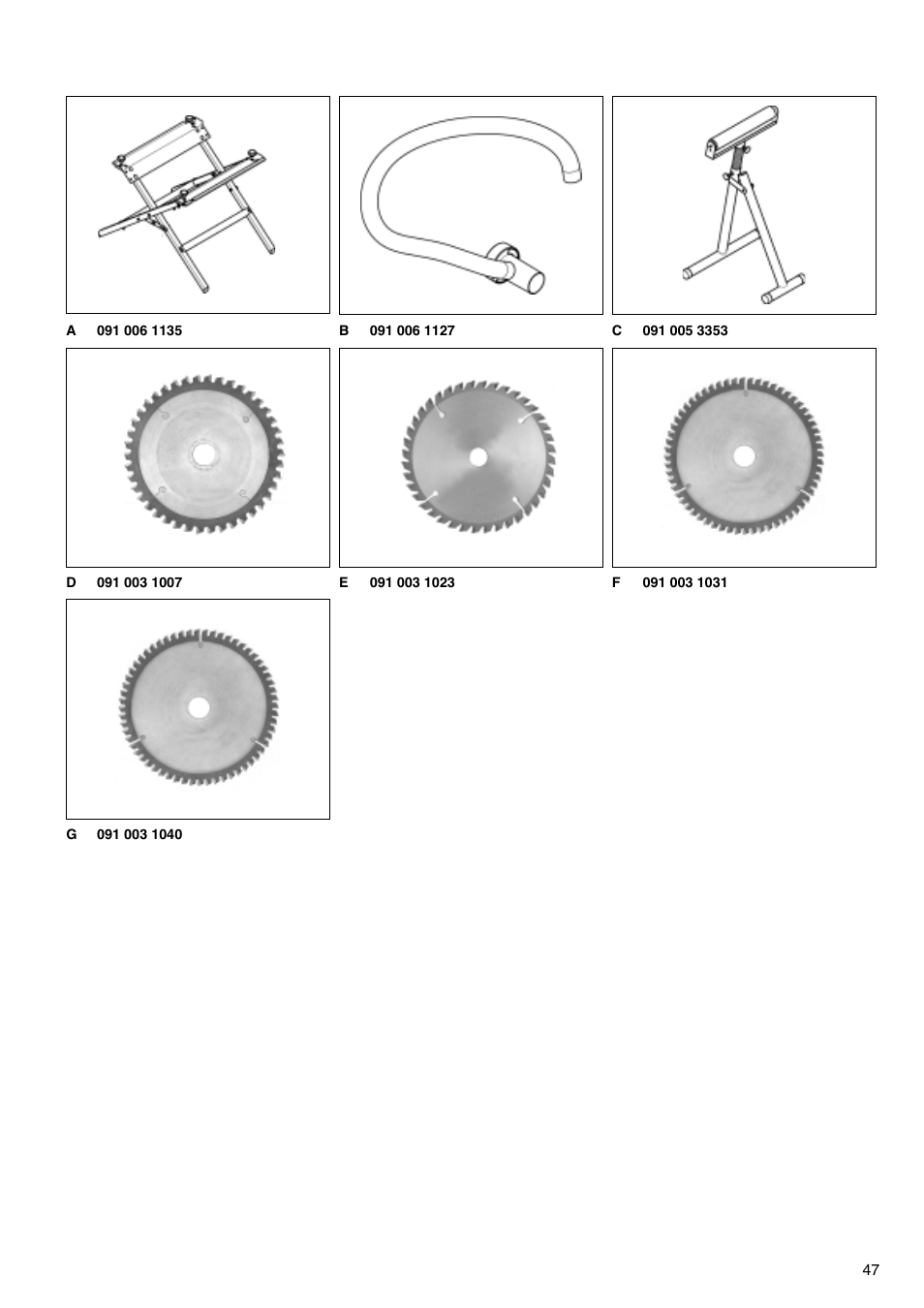 Metabo TS 250 User Manual | Page 47 / 47