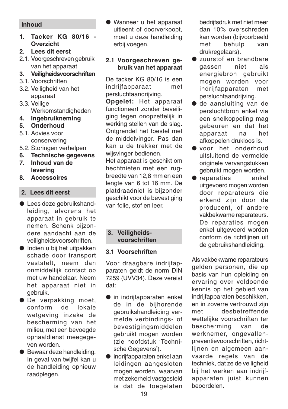 Metabo KG 80 User Manual | Page 19 / 44