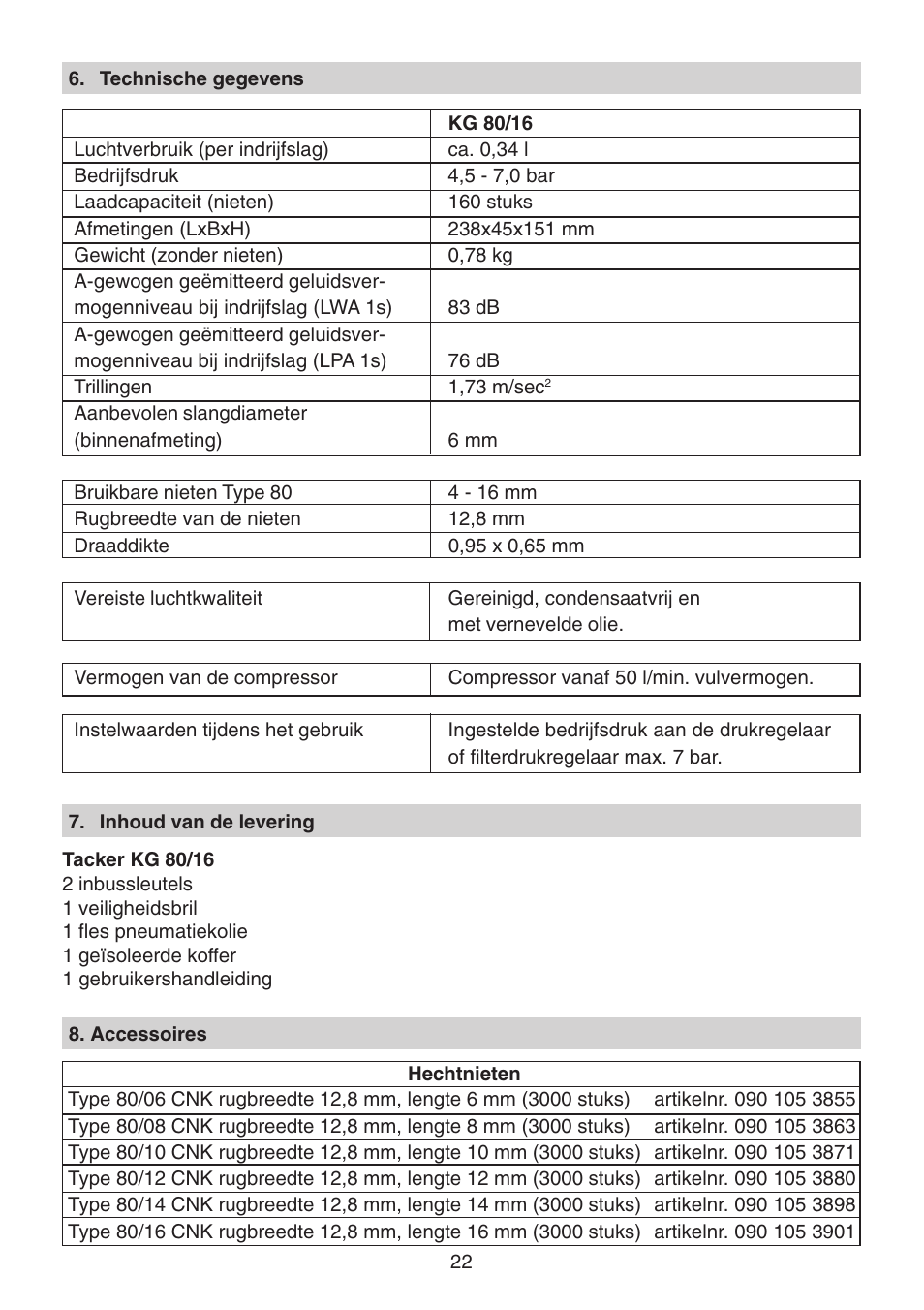 Metabo KG 80 User Manual | Page 22 / 44