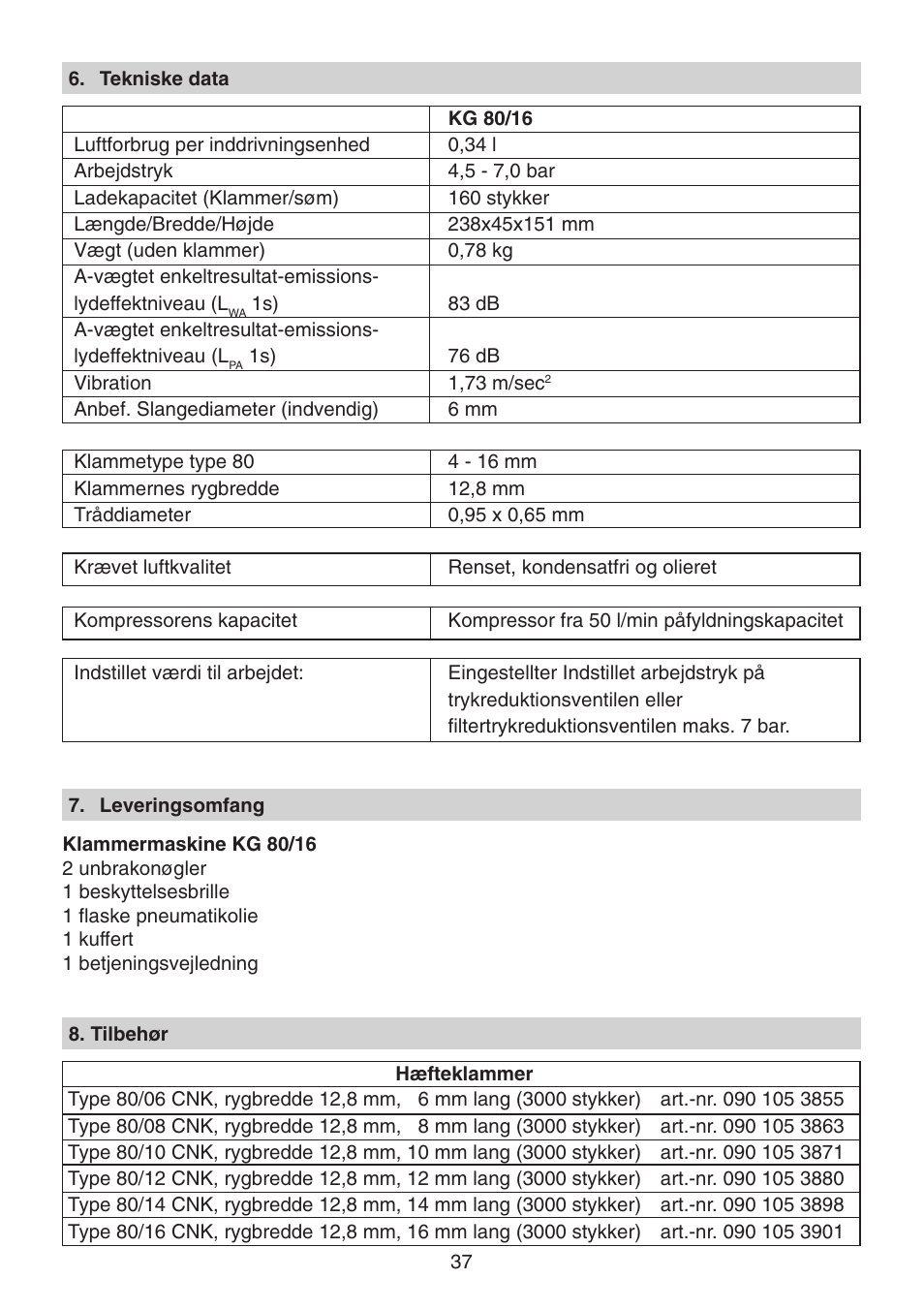 Metabo KG 80 User Manual | Page 37 / 44