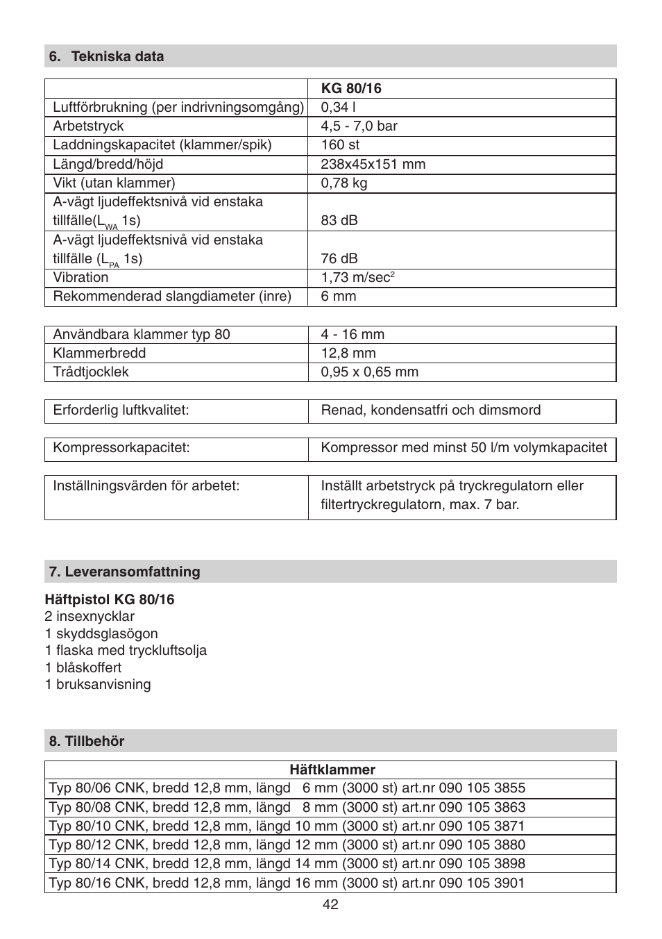 Metabo KG 80 User Manual | Page 42 / 44