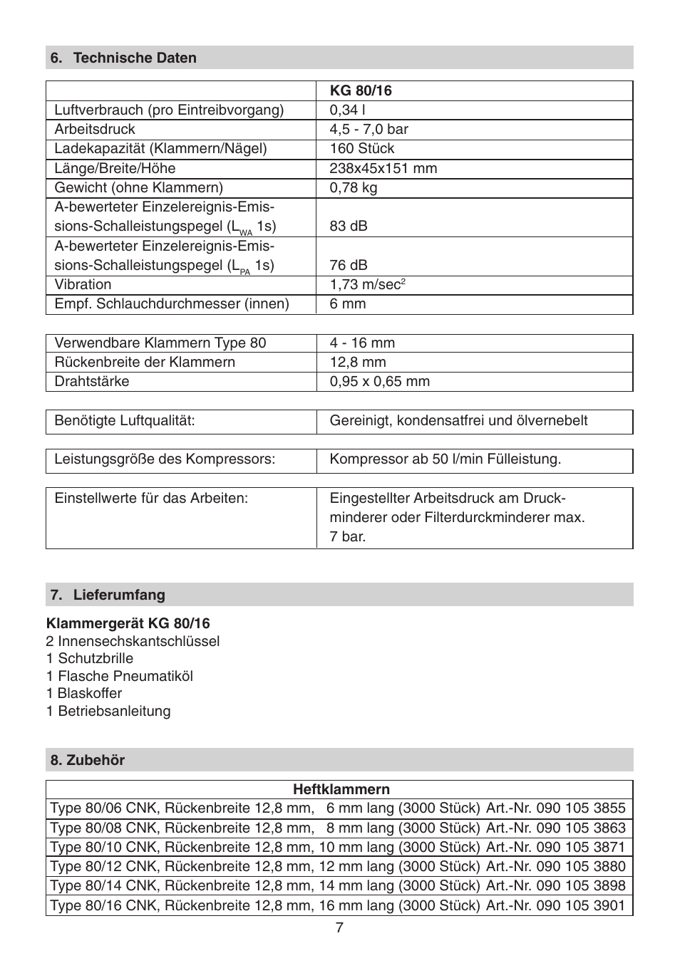 Metabo KG 80 User Manual | Page 7 / 44