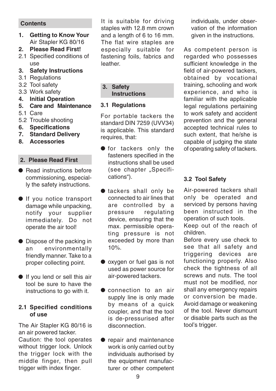 Metabo KG 80 User Manual | Page 9 / 44