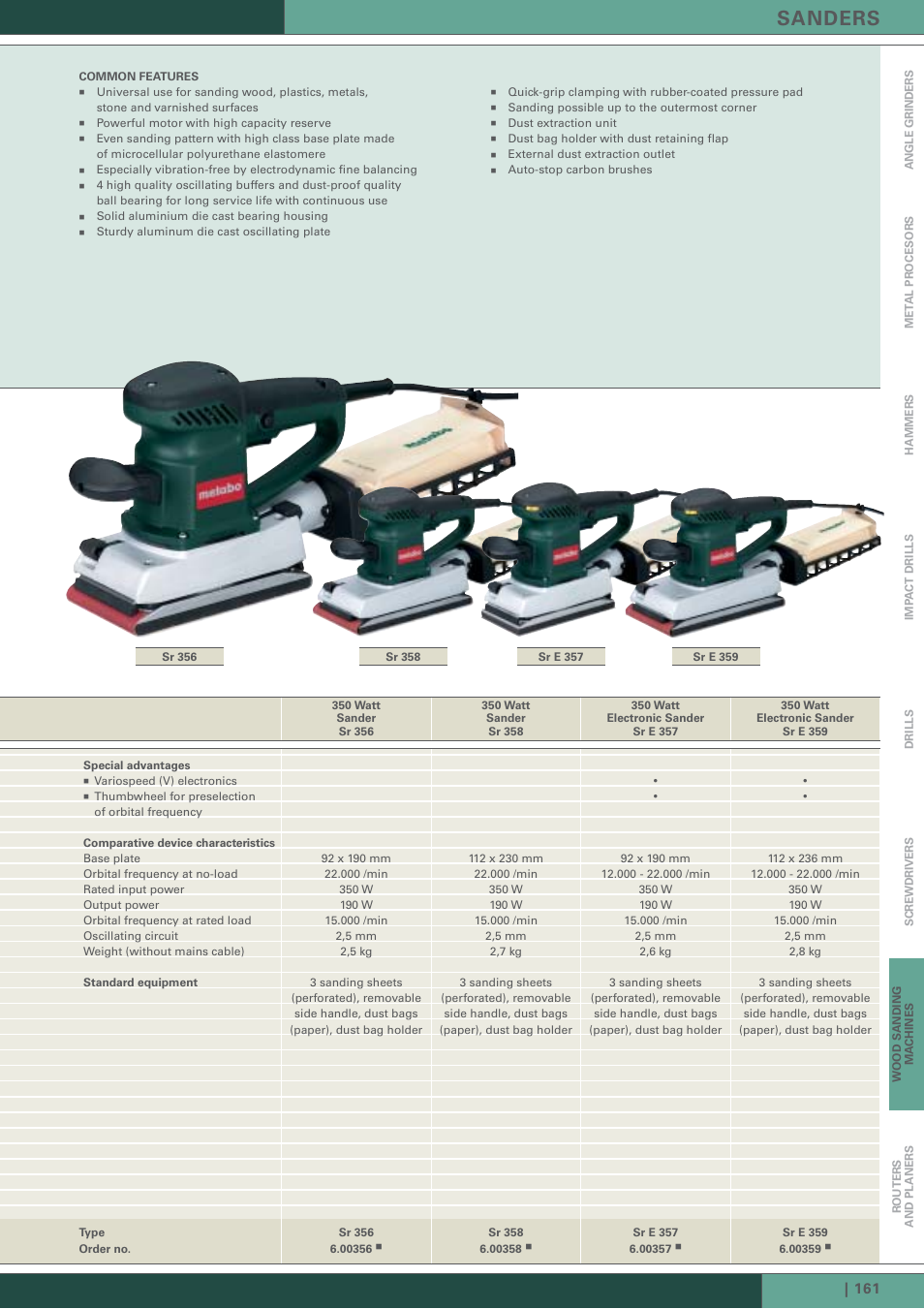 Sanders | Metabo Wood Sanding Machine User Manual | Page 12 / 26