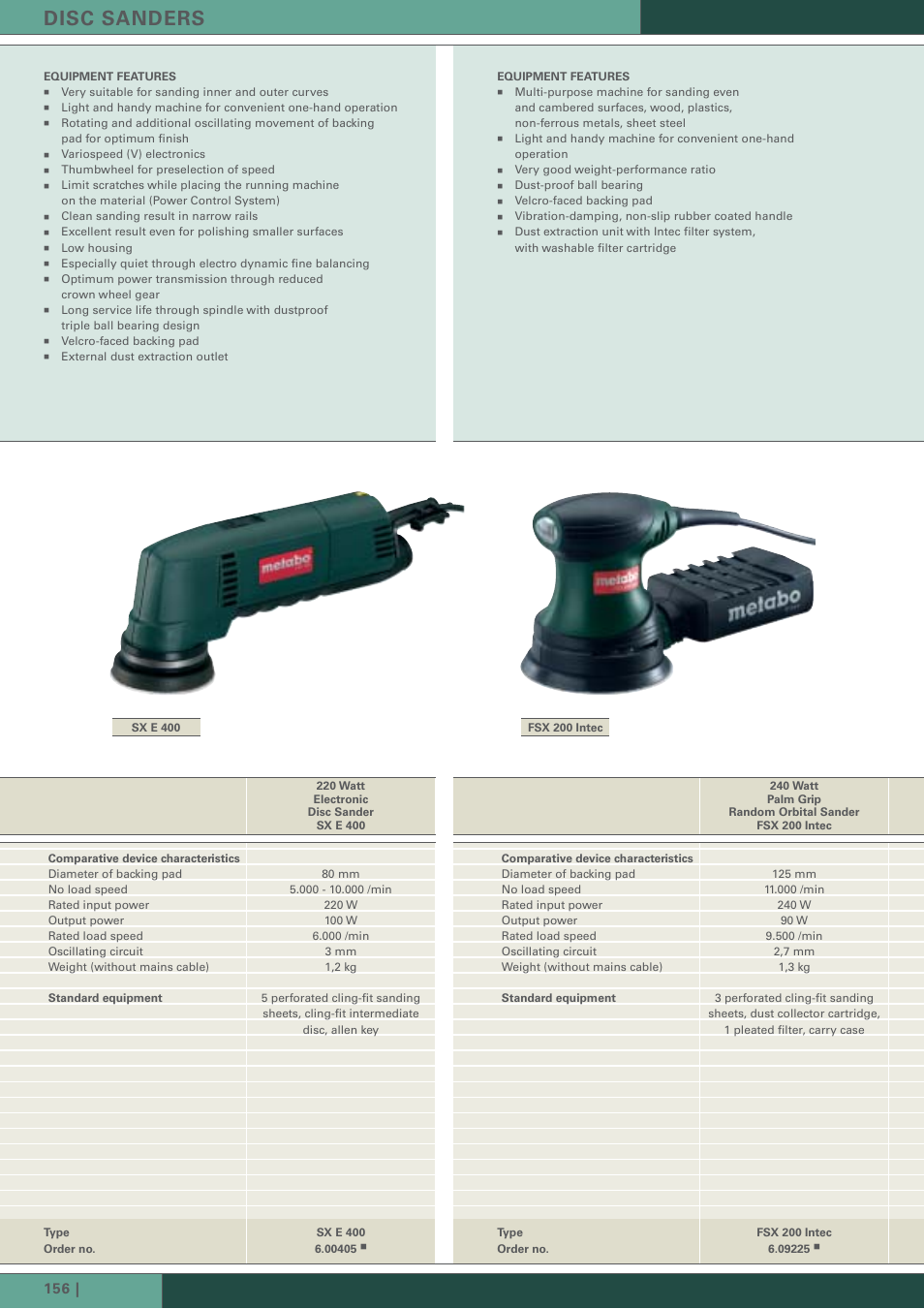 Disc sanders | Metabo Wood Sanding Machine User Manual | Page 7 / 26