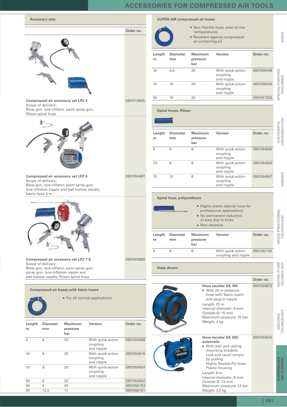 Accessories for compressed air tools | Metabo STS 7000 User Manual | Page 9 / 14