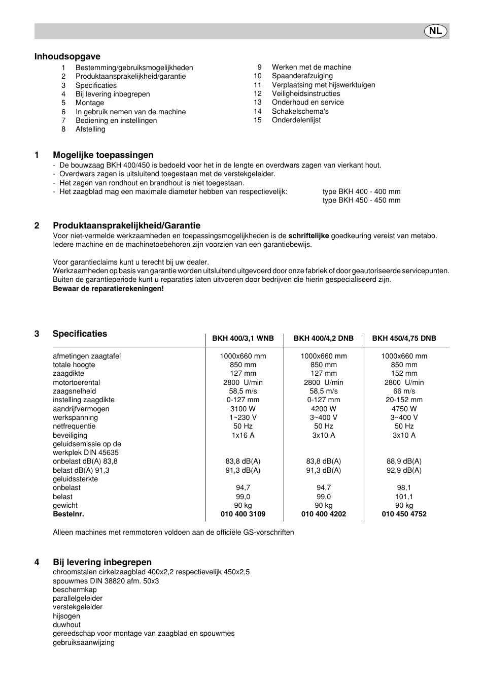 Metabo BKH 400 User Manual | Page 34 / 56