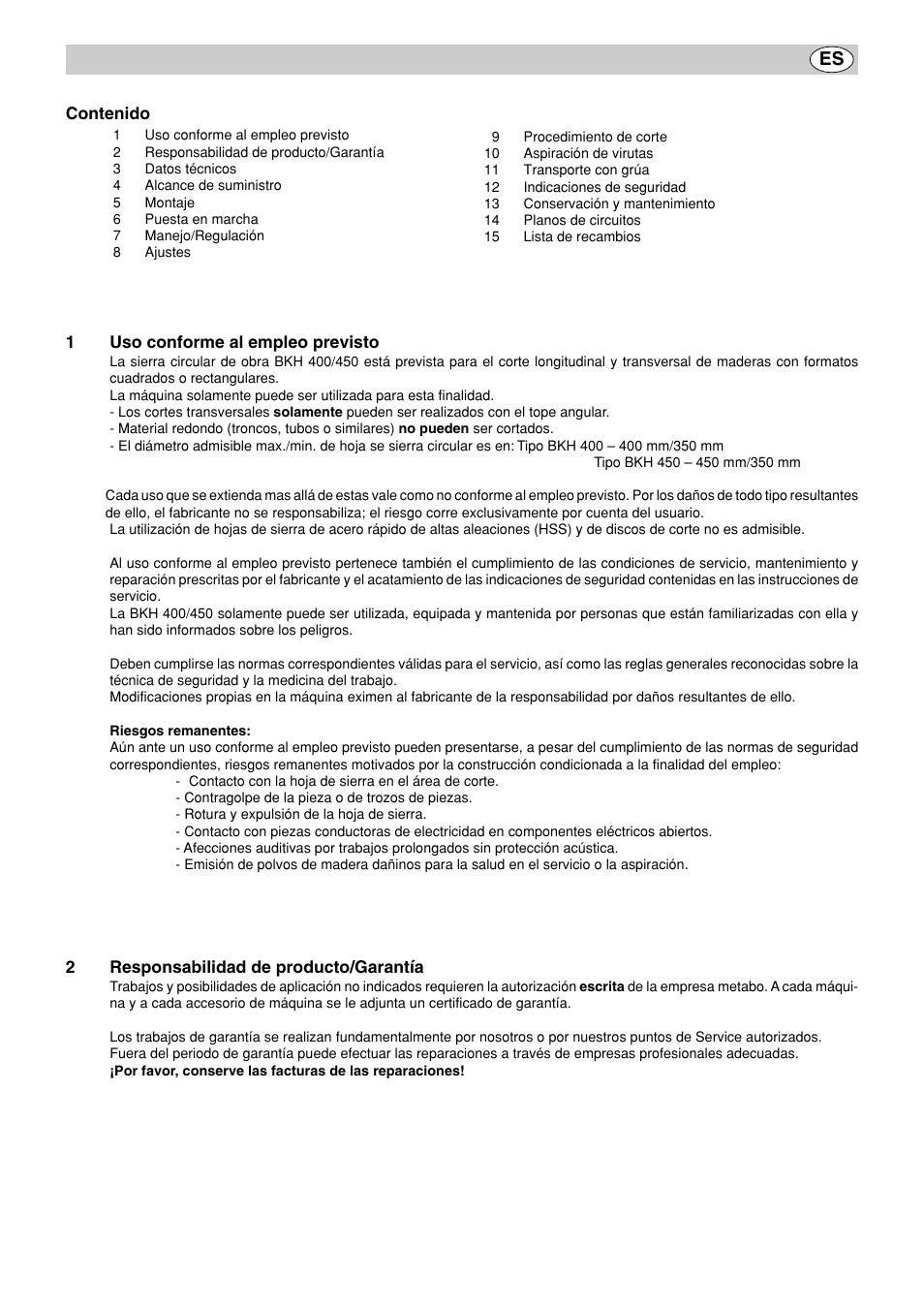 Metabo BKH 400 User Manual | Page 44 / 56