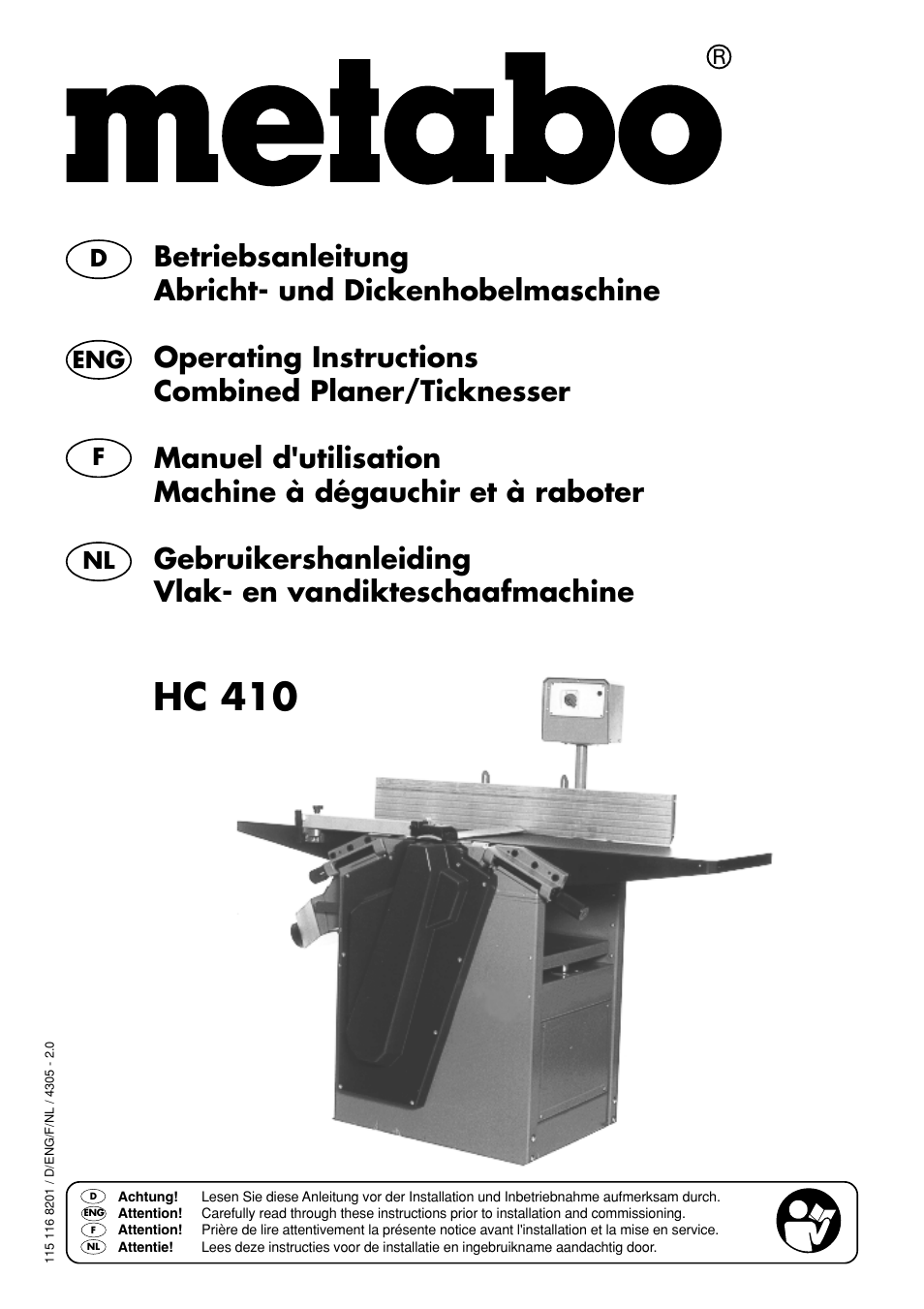 Metabo HC 410 User Manual | 52 pages