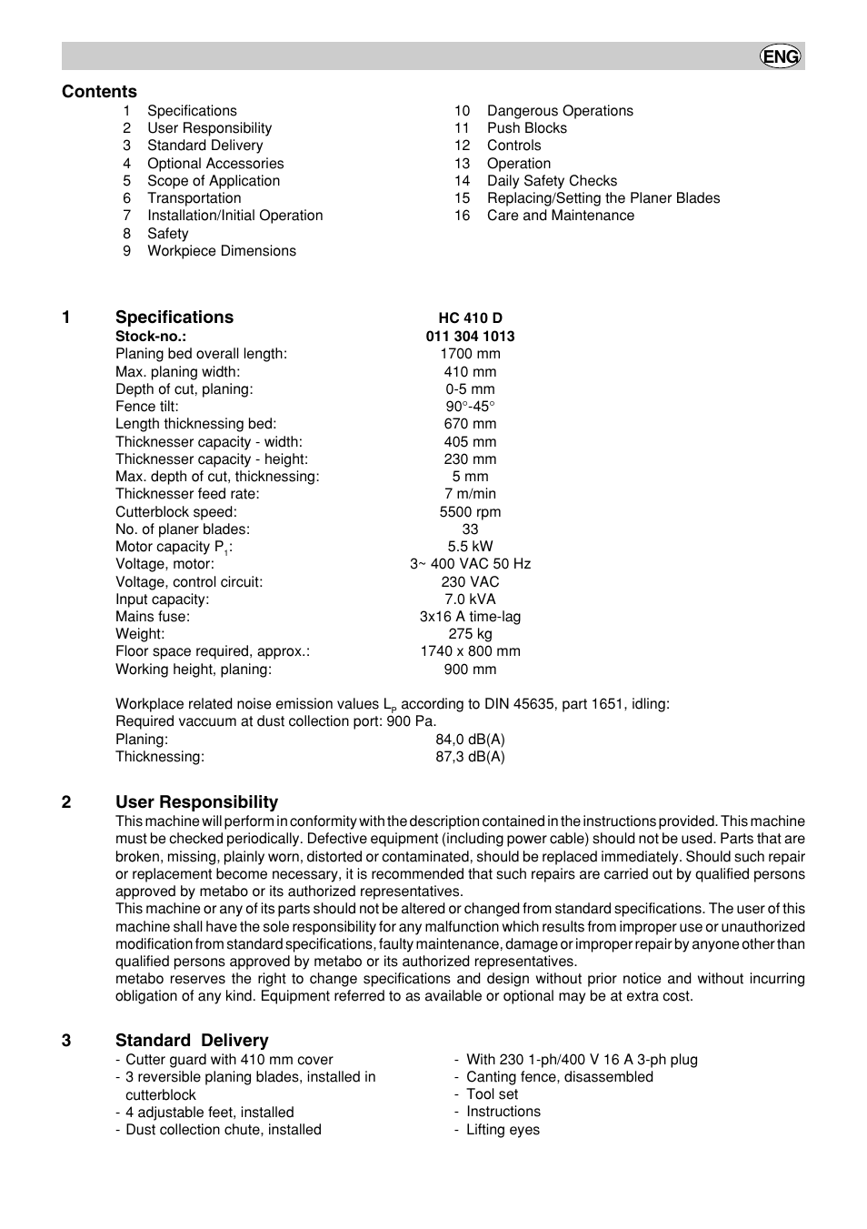 Metabo HC 410 User Manual | Page 16 / 52