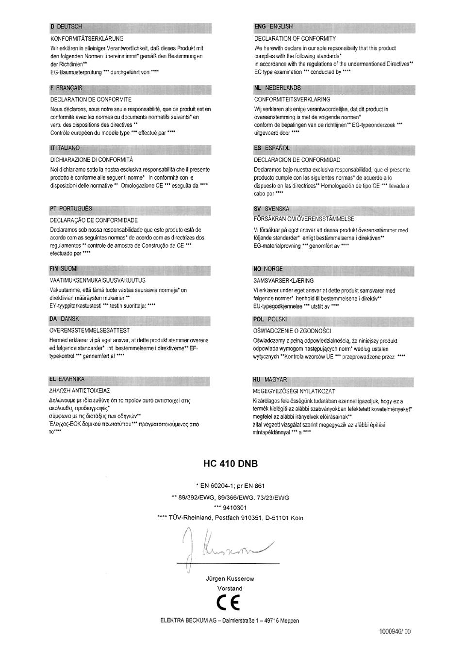 Metabo HC 410 User Manual | Page 2 / 52