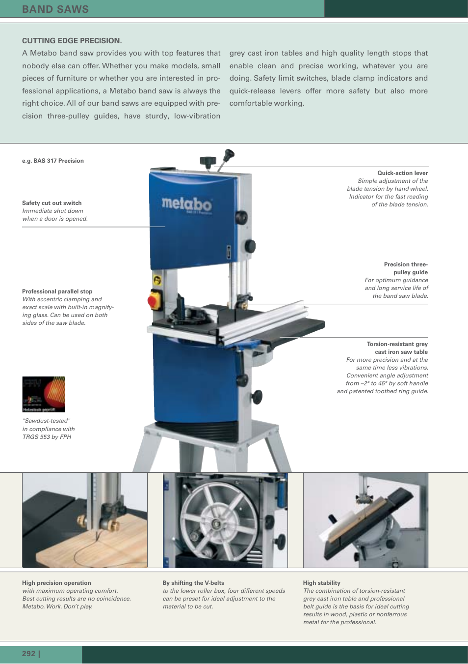 Band saws | Metabo HC 300 User Manual | Page 15 / 21