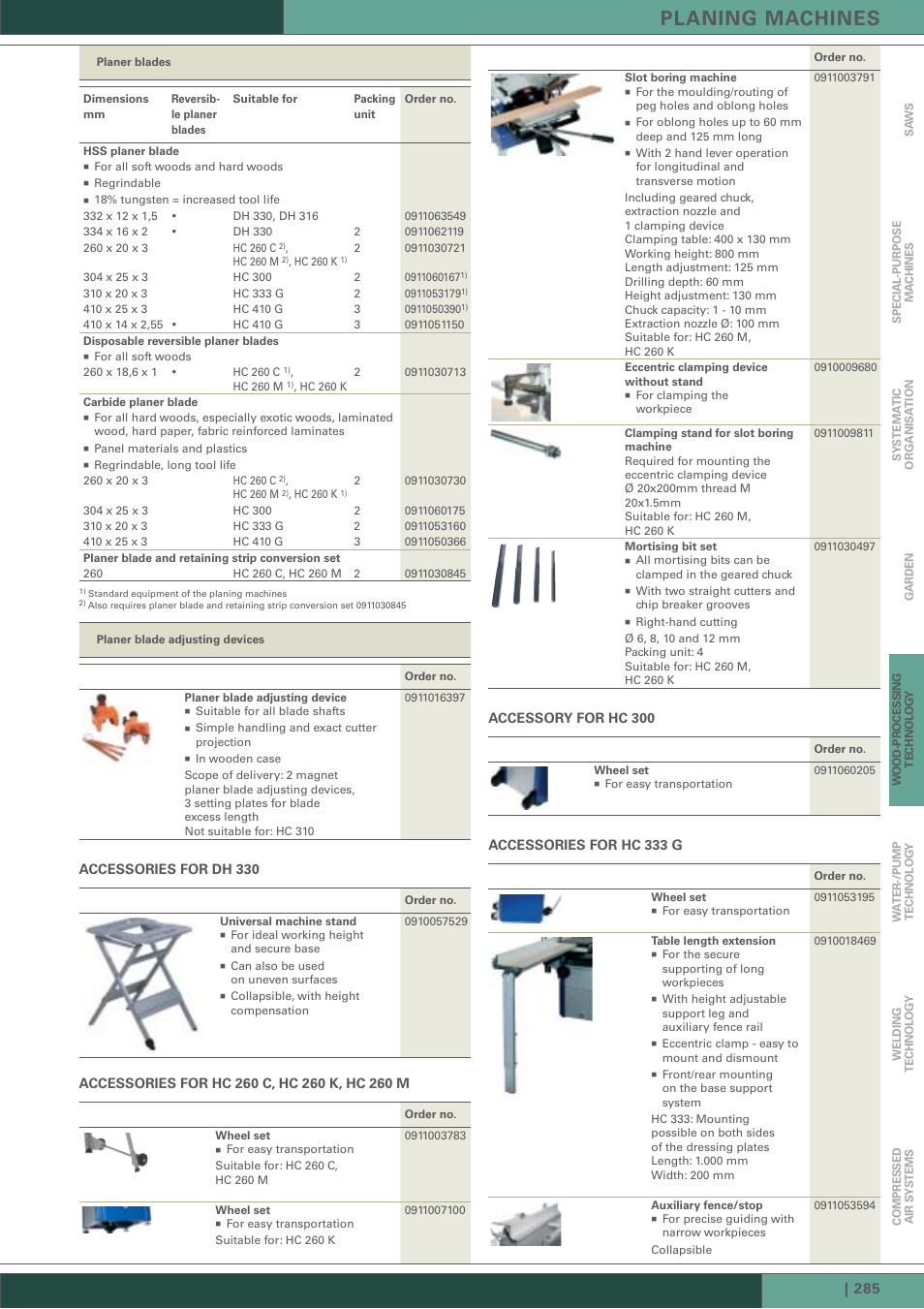 Planing machines | Metabo HC 300 User Manual | Page 8 / 21