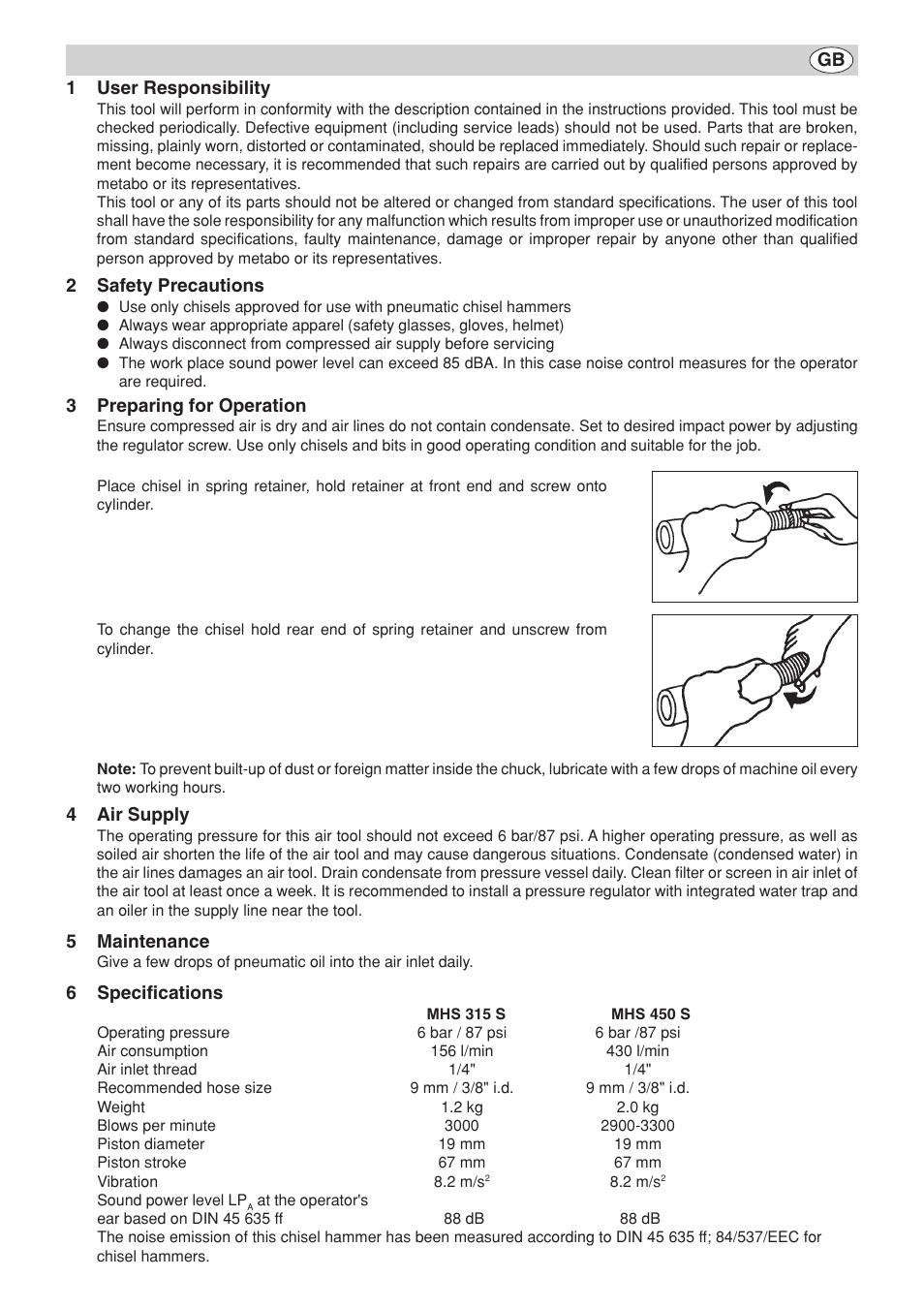 Metabo MHS 450 S User Manual | Page 4 / 8