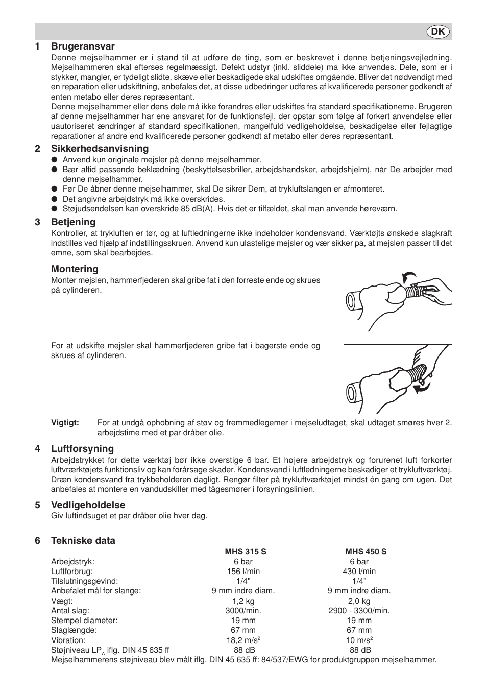 Metabo MHS 450 S User Manual | Page 6 / 8